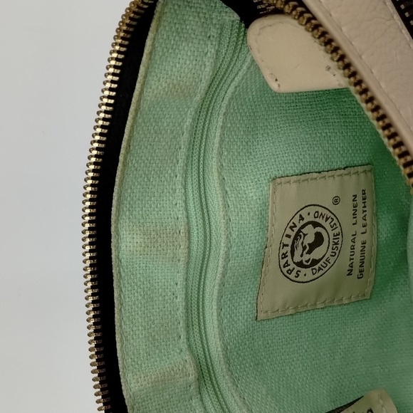 Spartina 449 Navy and Ivory Cream Printed Mini Bag - Picture 10 of 16